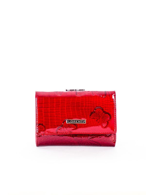 Wholesale Red Patent Leather Butterfly Wallet