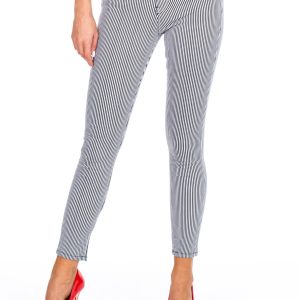 Wholesale Black Vertical Striped High Waist Pants