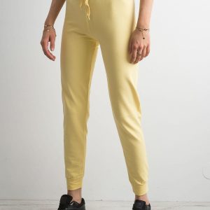 Wholesale Light yellow sweatpants with tracksuits