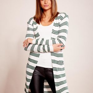 Wholesale Ecru open stripe sweater