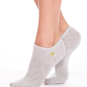 Wholesale FULLOFF Grey foot socks with hearts