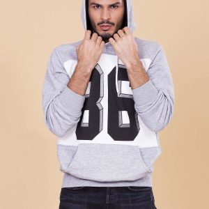 Wholesale Grey men's sweatshirt with print