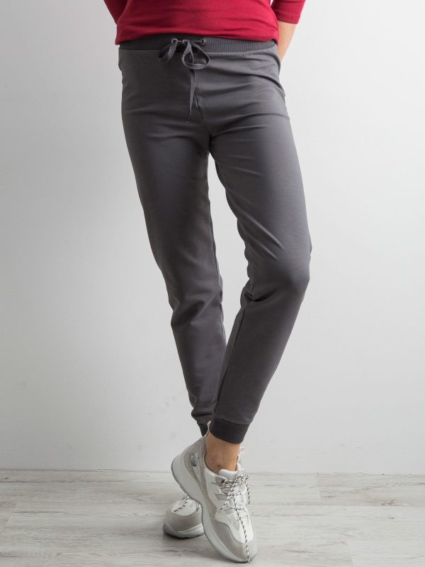 Wholesale Dark grey sweatpants with tracksuits