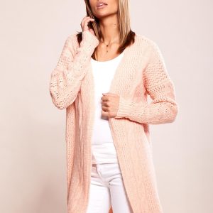 Wholesale Pink cardigan without clasp