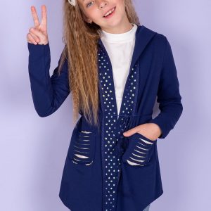 Wholesale Navy blue sweatshirt for girl