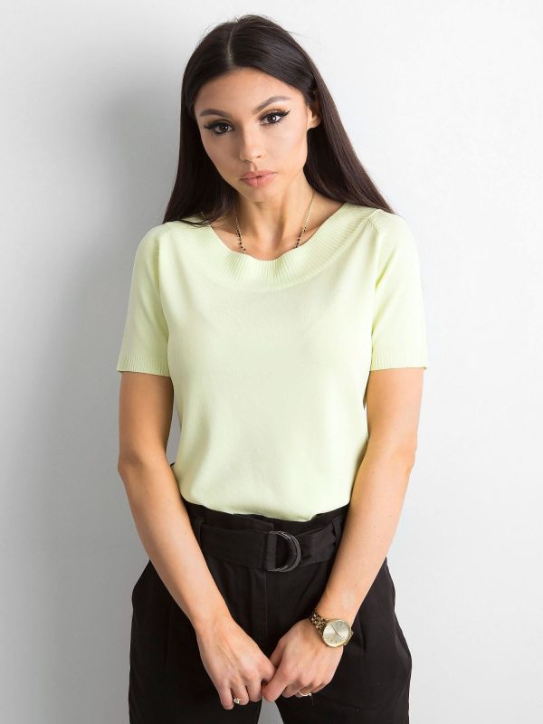 Wholesale Short sleeve blouse light green