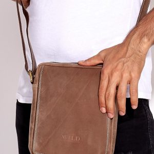 Wholesale Brown Men's Leather Shoulder Bag