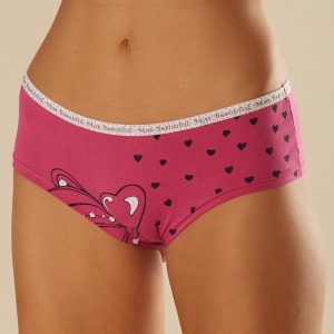 Wholesale Fuchsia Printed Cotton Panties