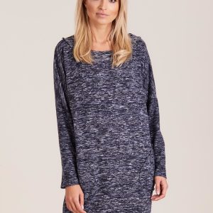 Wholesale Navy blue dress with pockets