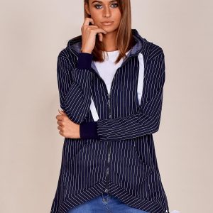 Wholesale Navy blue cardigans with hood