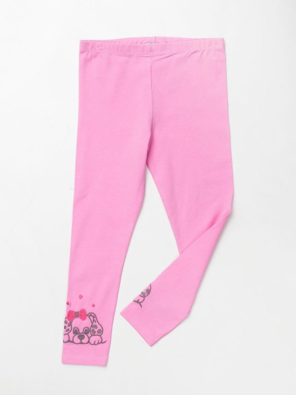 Wholesale Light Pink Cotton Leggings For Girl