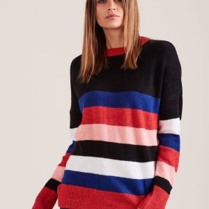 Wholesale Women's Colorful Striped Sweater