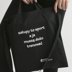 Wholesale Black Cotton Bag with Funny Lettering