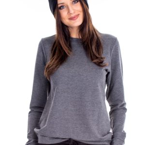 Wholesale Anthracite sweatshirt for women basic