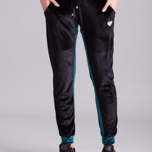 Wholesale Black velour sweatpants