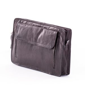 Wholesale Black Genuine Leather Men's Sachet