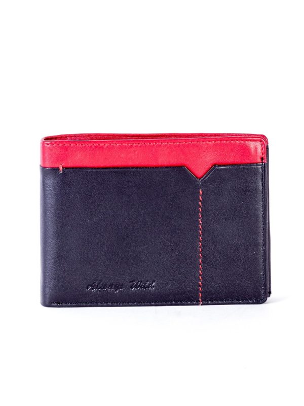 Wholesale Black and red leather men's wallet