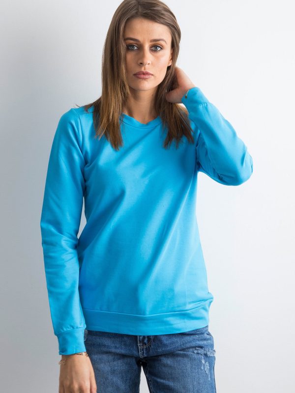 Wholesale Turquoise sweatshirt for women basic