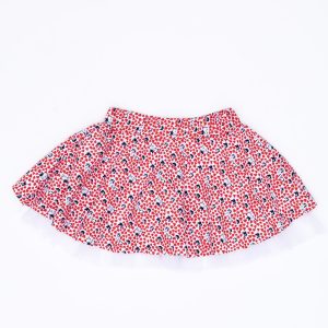 Wholesale Red flared skirt for girl with print