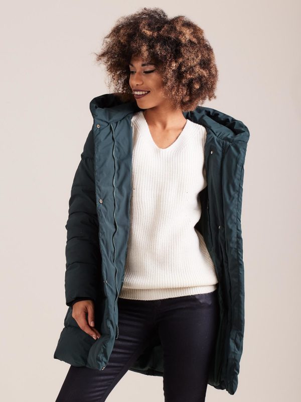 Wholesale Green Quilted Winter Jacket