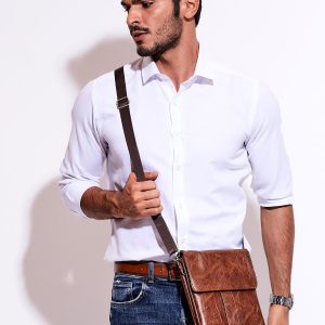 Wholesale Brown Men's Bag with Detachable Strap