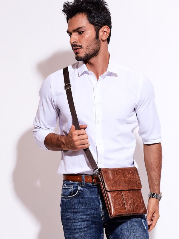 Wholesale Brown Men's Bag with Detachable Strap