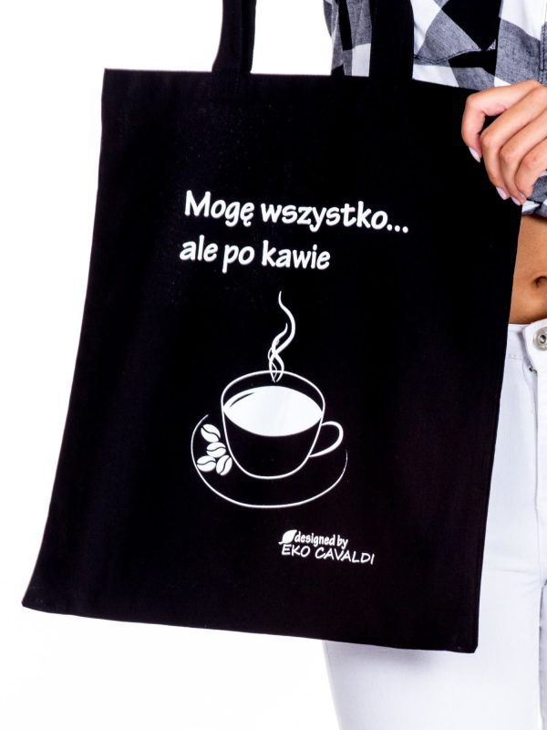 Wholesale Black fabric bag with coffee