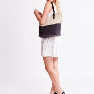 Wholesale Black bag with fabric insert