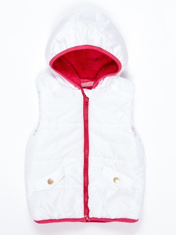 Wholesale White Hooded Girls' Vest