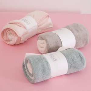 Wholesale Ecru green terry hand towel set 2 pieces