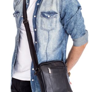 Wholesale Men's Black Shoulder Bag