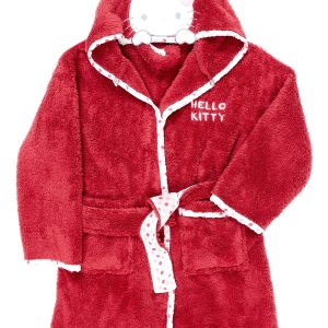 Wholesale Burgundy bathrobe for girl HELLO KITTY