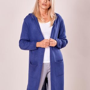 Wholesale Dark Blue Hooded Sweater