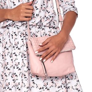 Wholesale Pink Pink Foldable Messenger Bag - Braided Bag