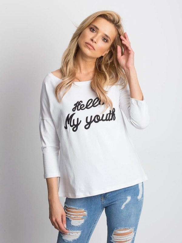 Wholesale HELLO MY YOUTH white blouse