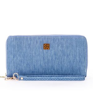 Wholesale Blue wallet with detachable handle