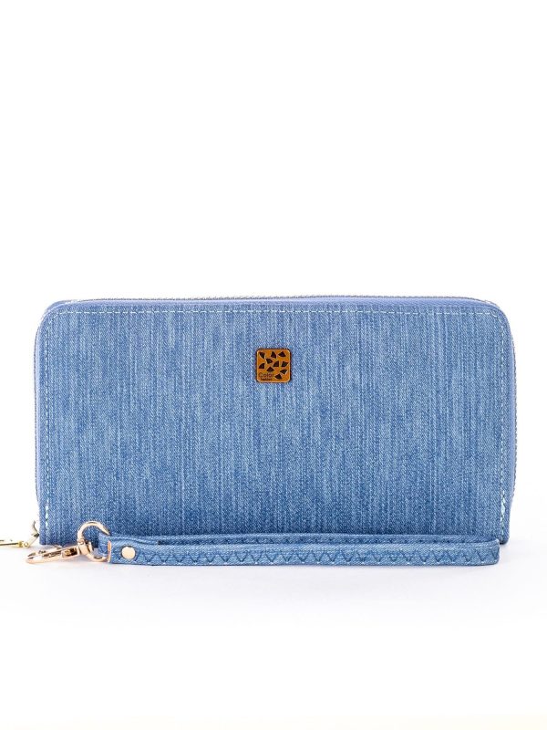 Wholesale Blue wallet with detachable handle