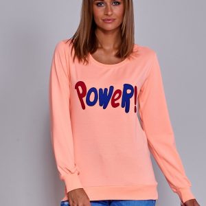 Wholesale PEACH LIGHTWEIGHT SWEATSHIRT WITH POWER