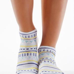 Wholesale White and blue feet with Aztec print