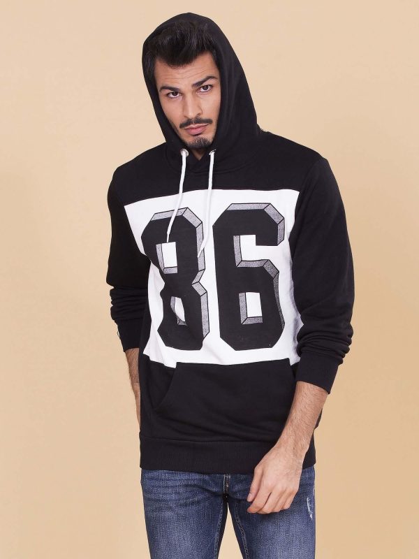 Wholesale Black men's sweatshirt with print