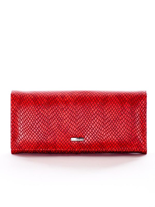 Wholesale Red wallet with animal skin motif