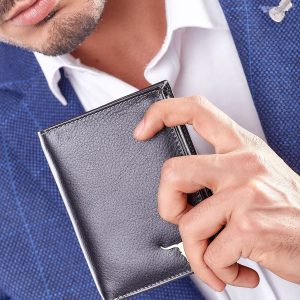 Wholesale Black Leather Men Wallet