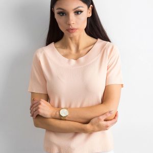 Wholesale Short sleeve blouse peach