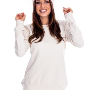 Wholesale Ecru sweatshirt for women basic