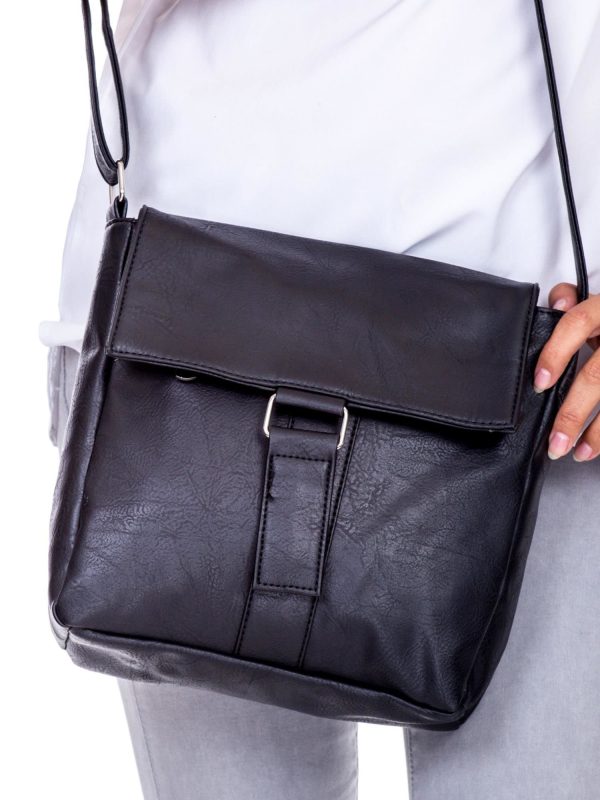 Wholesale Black Messenger Bag with Flip