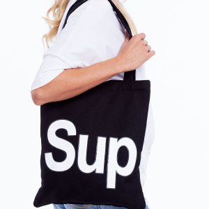 Wholesale Black fabric bag with SUP inscription