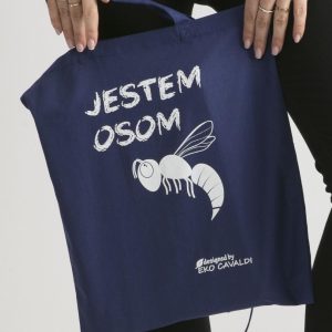 Wholesale Dark blue fabric bag I AM OSOM