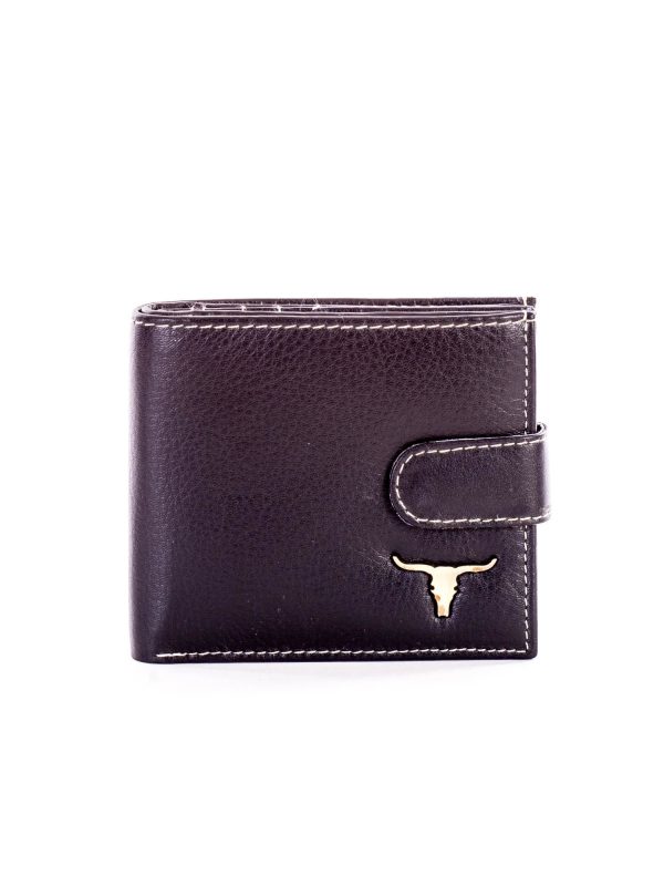 Wholesale Men's Wallet Genuine Leather Black with Clasp