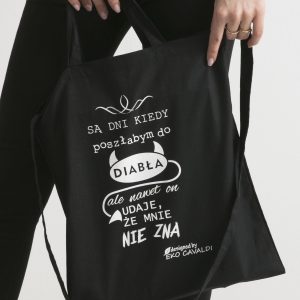 Wholesale Black eco-friendly bag with funny sentence