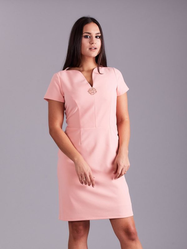 Wholesale Elegant women's dress light pink
